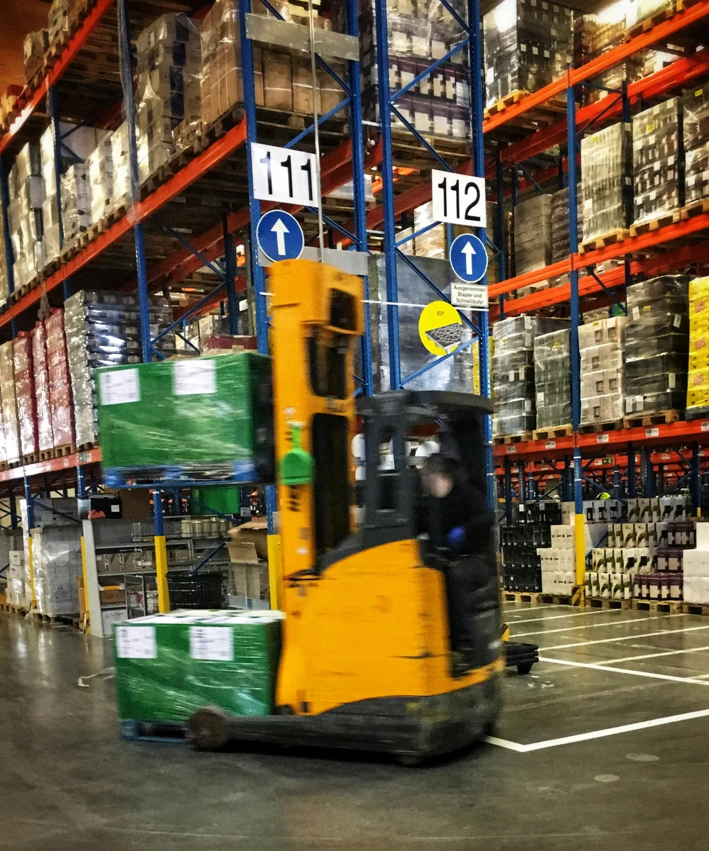 Warehouse and logistics professional at work